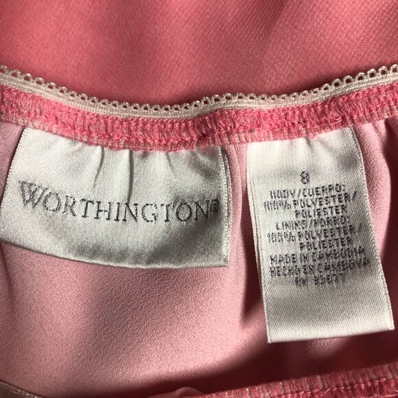 Worthington Skirt Womens Size 8 Pink Ombre Pull-on Asymmetrical Midi - Picture 6 of 8